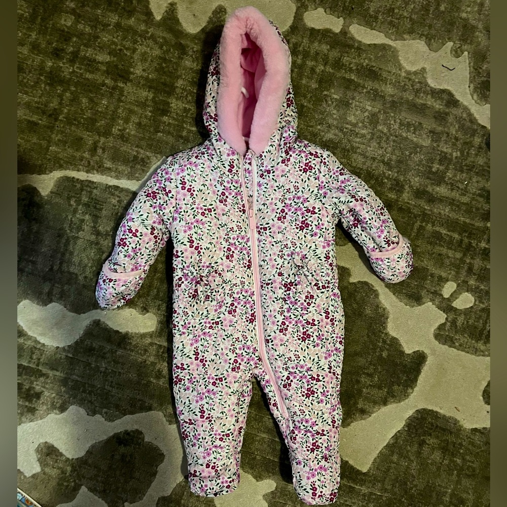Baby girl one piece winter coat
